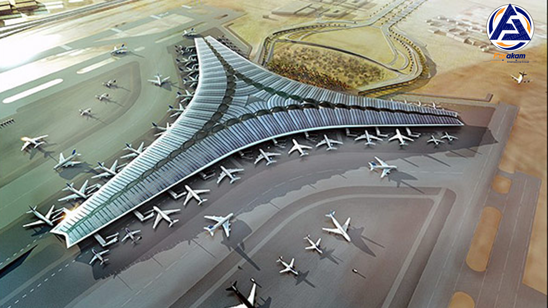 فرودگاه سبز با سقف خورشیدی در کویت