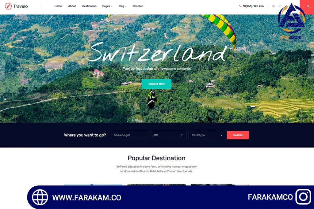 شرکت طراحی سایت تور و گردشگری با قیمت ارزان